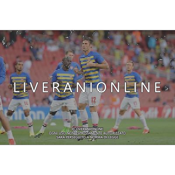  Olivier Giroud warming up before the Champions League qualifier second leg, between Arsenal and Fenerbahce at The Emirates Stadium, London, on Tuesday August 27, 2013. ©photoshot/AGENZIA ALDO LIVERANI SAS - ITALY ONLY - EDITORIAL USE ONLY