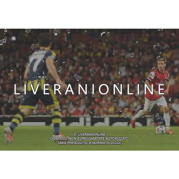  Nacho Monreal playing in the Champions League qualifier second leg, between Arsenal and Fenerbahce at The Emirates Stadium, London, on Tuesday August 27, 2013. ©photoshot/AGENZIA ALDO LIVERANI SAS - ITALY ONLY - EDITORIAL USE ONLY