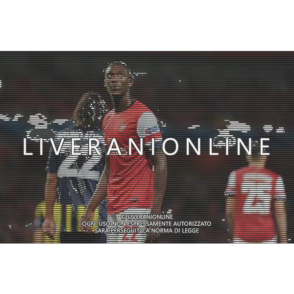  Yaya Sanogo playing in the Champions League qualifier second leg, between Arsenal and Fenerbahce at The Emirates Stadium, London, on Tuesday August 27, 2013. ©photoshot/AGENZIA ALDO LIVERANI SAS - ITALY ONLY - EDITORIAL USE ONLY