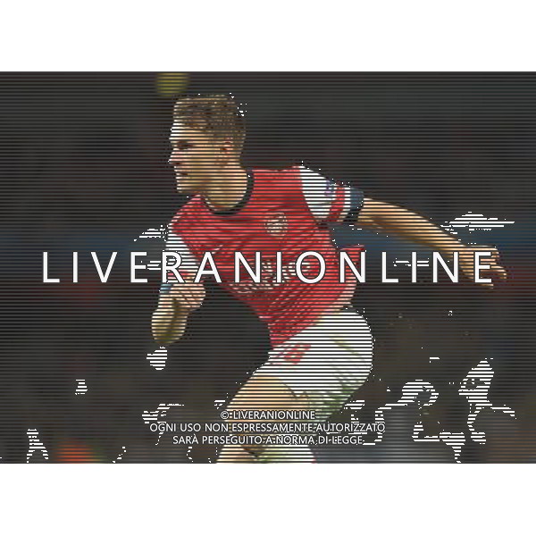  Aaron Ramsey playing in the Champions League qualifier second leg, between Arsenal and Fenerbahce at The Emirates Stadium, London, on Tuesday August 27, 2013. ©photoshot/AGENZIA ALDO LIVERANI SAS - ITALY ONLY - EDITORIAL USE ONLY