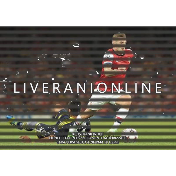  Jack Wilshere playing in the Champions League qualifier second leg, between Arsenal and Fenerbahce at The Emirates Stadium, London, on Tuesday August 27, 2013. ©photoshot/AGENZIA ALDO LIVERANI SAS - ITALY ONLY - EDITORIAL USE ONLY