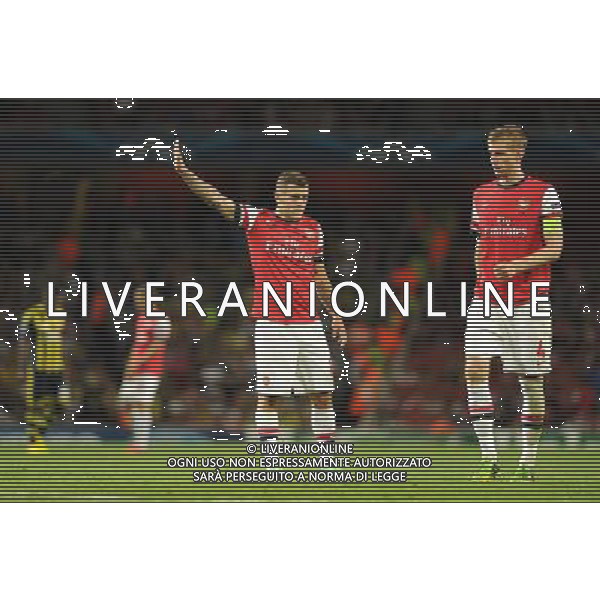  Jack Wilshere playing in the Champions League qualifier second leg, between Arsenal and Fenerbahce at The Emirates Stadium, London, on Tuesday August 27, 2013. ©photoshot/AGENZIA ALDO LIVERANI SAS - ITALY ONLY - EDITORIAL USE ONLY