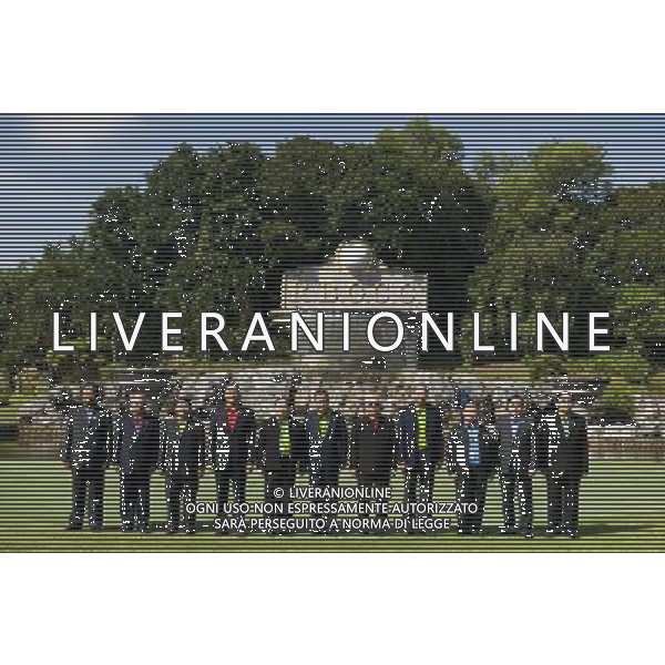 (130828) -- SERI BEGAWAN, Aug. 28, 2013 () -- Delegates of the 7th ASEAN Defense Ministers\' Meeting Retreat (ADMM Retreat) pose for family photos in Seri Begawan, Brunei,August 28, 2013. ASEAN defense chiefs are arriving Tuesday for the 7th ASEAN Defense Ministers\' Meeting Retreat (ADMM Retreat) in Brunei to discuss cooperation and promotion of regional peace and stability. (/Lui Siuwai) ©photoshot/AGENZIA ALDO LIVERANI SAS - ITALY ONLY - Meeting dei Ministri della Difesa a Bandar Seri Begawan , Brunei, 29 agosto 2013.