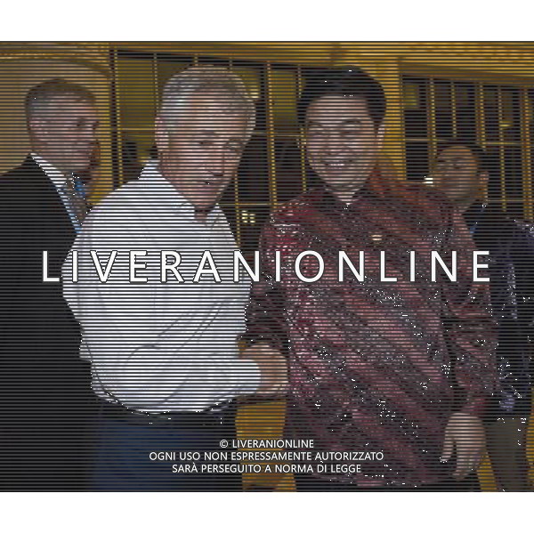 (130828) -- BANDAR SERI BEGAWAN, Aug. 28, 2013 () -- Chinese Defense Minister Chang Wanquan (R) meets with U.S. Defense Secretary Chuck Hagel in Seri Begawanon, Brunei, on Aug. 28, 2013. (/Lui Siuwai) (ybg) ©photoshot/AGENZIA ALDO LIVERANI SAS - ITALY ONLY - Meeting dei Ministri della Difesa a Bandar Seri Begawan , Brunei, 29 agosto 2013.