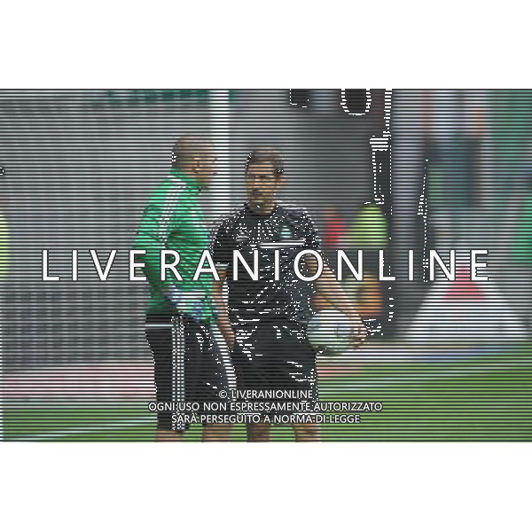 Stephane RUFFIER / Fabrice GRANGE - 29.08.2013 - Saint Etienne / Esbjerg FB - Europa League 2013 Photo : Jean Paul Thomas / Icon Sport AG ALDO LIVERANI SAS ONLY ITALY