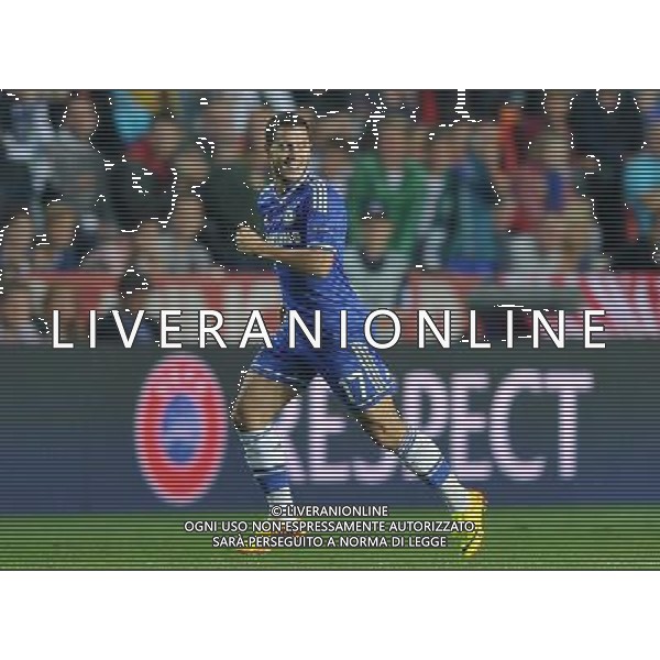 2013.08.30 PRAGA PILKA NOZNA SUPER PUCHAR EUROPY 2013 FOOTBALL UEFA SUPERCUP 2013 FC BAYERN MONACHIUM - FC CHELSEA LONDYN N/Z BRAMKA GOL RADOSC 1-2 EDEN HAZARD FOTO LUKASZ LASKOWSKI / PRESSFOCUS NEWSPIXPL --- Newspix.pl AG ALDO LIVERANI SAS ONLY ITALY *** Local Caption *** www.newspix.pl mail us: info@newspix.pl call us: 0048 022 23 22 222 --- Polish Picture Agency by Ringier Axel Springer Poland