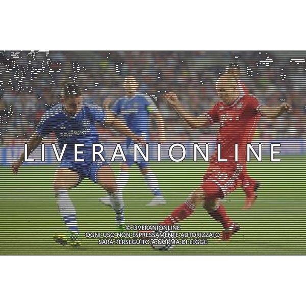 2013.08.30 PRAGA PILKA NOZNA SUPER PUCHAR EUROPY 2013 FOOTBALL UEFA SUPERCUP 2013 FC BAYERN MONACHIUM - FC CHELSEA LONDYN N/Z BRANISLAV IVANOVIC ARJEN ROBBEN FOTO LUKASZ LASKOWSKI / PRESSFOCUS NEWSPIXPL --- Newspix.pl AG ALDO LIVERANI SAS ONLY ITALY *** Local Caption *** www.newspix.pl mail us: info@newspix.pl call us: 0048 022 23 22 222 --- Polish Picture Agency by Ringier Axel Springer Poland