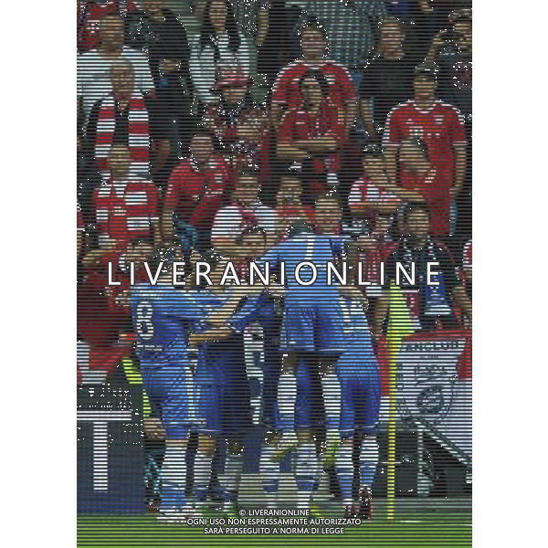 2013.08.30 PRAGA PILKA NOZNA SUPER PUCHAR EUROPY 2013 FOOTBALL UEFA SUPERCUP 2013 FC BAYERN MONACHIUM - FC CHELSEA LONDYN N/Z BRAMKA GOL RADOSC FERNANDO TORRES FOTO LUKASZ LASKOWSKI / PRESSFOCUS NEWSPIXPL --- Newspix.pl AG ALDO LIVERANI SAS ONLY ITALY *** Local Caption *** www.newspix.pl mail us: info@newspix.pl call us: 0048 022 23 22 222 --- Polish Picture Agency by Ringier Axel Springer Poland