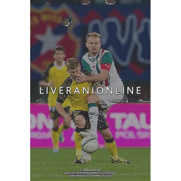 POLSKA WROCLAW 29 08 2013 STADION MIEJSKI aleja SLASKA 1 SEZON 2013 2014 UEFA LIGA EUROPY REWANZOWY MECZ CZWARTEJ RUNDY ELIMINACYJI LIGI EUROPY WKS SLASK WROCLAW v SEVILLA FC N Z ALBERTO MORENO PEREZ sevilla fc 16 SEBASTIAN MILA slask wroclaw 11 SEBASTIAN BOROWSKI Newspix pl POLAND WROCLAW 29 08 2013 STADIUM MUNICIPAL avenue SLASKA 1 SEASON 2013 2014 UEFA EUROPA LEAGUE SECOND LEG FOURTH QUALIFYING ROUND LEAGUE EUROPE MATCH WKS SLASK WROCLAW v SEVILLA FC --- Newspix.pl AG ALDO LIVERANI SAS ONLY ITALY *** Local Caption *** www.newspix.pl mail us: info@newspix.pl call us: 0048 022 23 22 222 --- Polish Picture Agency by Ringier Axel Springer Poland