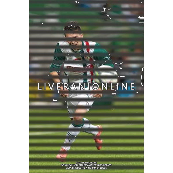 POLSKA WROCLAW 29 08 2013 STADION MIEJSKI aleja SLASKA 1 SEZON 2013 2014 UEFA LIGA EUROPY REWANZOWY MECZ CZWARTEJ RUNDY ELIMINACYJI LIGI EUROPY WKS SLASK WROCLAW v SEVILLA FC N Z WALDEMAR SOBOTA slask wroclaw 5 postac sylwetka form silhouette SEBASTIAN BOROWSKI Newspix pl POLAND WROCLAW 29 08 2013 STADIUM MUNICIPAL avenue SLASKA 1 SEASON 2013 2014 UEFA EUROPA LEAGUE SECOND LEG FOURTH QUALIFYING ROUND LEAGUE EUROPE MATCH WKS SLASK WROCLAW v SEVILLA FC --- Newspix.pl AG ALDO LIVERANI SAS ONLY ITALY *** Local Caption *** www.newspix.pl mail us: info@newspix.pl call us: 0048 022 23 22 222 --- Polish Picture Agency by Ringier Axel Springer Poland