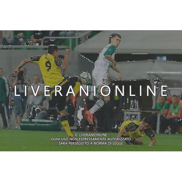29.08.2013 WROCLAW PILKA NOZNA LIGA EUROPEJSKA EUROPY CZWARTA RUNDA KWALIFIKACYJNA SEZON 2013/2014 FOOTBALL UEFA EUROPA LEAGUE SECOND LEG OF THE FOURTH QUALIFYING ROUND SEASON 2013/2014 WKS SLASK WROCLAW - SEVILLA FC N/Z CARLOS BACCA, WALDEMAR SOBOTA FOT PAWEL ANDRACHIEWICZ / PRESSFOCUS NEWSPIXPL --- Newspix.pl AG ALDO LIVERANI SAS ONLY ITALY *** Local Caption *** www.newspix.pl mail us: info@newspix.pl call us: 0048 022 23 22 222 --- Polish Picture Agency by Ringier Axel Springer Poland