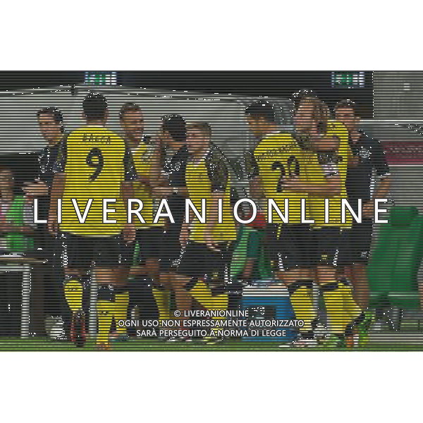 29.08.2013 WROCLAW PILKA NOZNA LIGA EUROPEJSKA EUROPY CZWARTA RUNDA KWALIFIKACYJNA SEZON 2013/2014 FOOTBALL UEFA EUROPA LEAGUE SECOND LEG OF THE FOURTH QUALIFYING ROUND SEASON 2013/2014 WKS SLASK WROCLAW - SEVILLA FC N/Z BRAMKA GOL RADOSC NA 0-1 IVAN RAKITIC FOT PAWEL ANDRACHIEWICZ / PRESSFOCUS NEWSPIXPL --- Newspix.pl AG ALDO LIVERANI SAS ONLY ITALY *** Local Caption *** www.newspix.pl mail us: info@newspix.pl call us: 0048 022 23 22 222 --- Polish Picture Agency by Ringier Axel Springer Poland