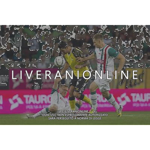 29.08.2013 WROCLAW , STADION MIEJSKI, AL. SLASKA, (POLAND WROCLAW, CITY STADIUM ) PILKA NOZNA (FOOTBALL, SOCCER), LIGA EUROPY UEFA SEZON 2013/2014 DRUGA RUNDA ELIMINACYJNA ( UEFA EUROPA LEAGUE SEASON 2013/2014 SECOND QUALIFYING ROUND FIRST LEG) MECZ (GAME MATCH) WKS SLASK WROCLAW - SEVILLA FC NZ SYLWESTER PATEJUK ( L) VICTOR MACHIN ( C) TOMASZ HOLOTA ( P) FOTO KATARZYNA PLEWCZYNSKA/CYFRASPORT/NEWSPIX.PL --- Newspix.pl AG ALDO LIVERANI SAS ONLY ITALY *** Local Caption *** www.newspix.pl mail us: info@newspix.pl call us: 0048 022 23 22 222 --- Polish Picture Agency by Ringier Axel Springer Poland