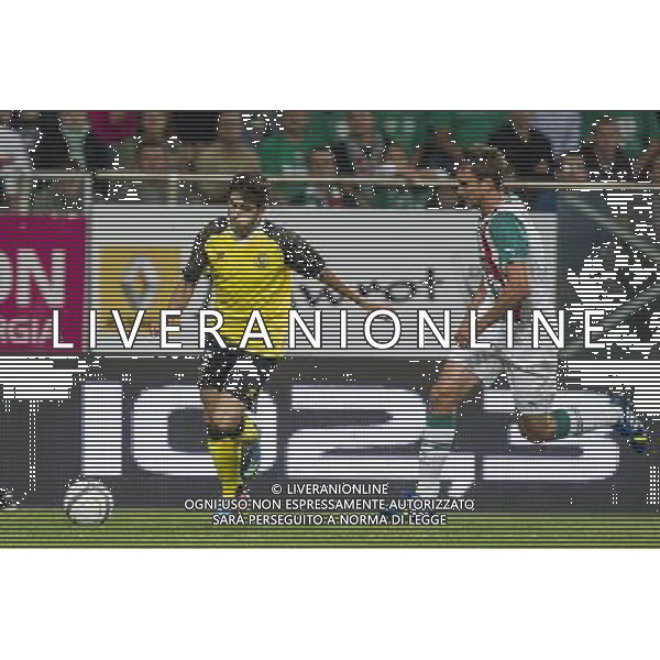 29.08.2013 WROCLAW , STADION MIEJSKI, AL. SLASKA, (POLAND WROCLAW, CITY STADIUM ) PILKA NOZNA (FOOTBALL, SOCCER), LIGA EUROPY UEFA SEZON 2013/2014 DRUGA RUNDA ELIMINACYJNA ( UEFA EUROPA LEAGUE SEASON 2013/2014 SECOND QUALIFYING ROUND FIRST LEG) MECZ (GAME MATCH) WKS SLASK WROCLAW - SEVILLA FC NZ DIOGO FIGUEIRAS ( L) ADAM KOKOSZKA ( P) FOTO KATARZYNA PLEWCZYNSKA/CYFRASPORT/NEWSPIX.PL --- Newspix.pl AG ALDO LIVERANI SAS ONLY ITALY *** Local Caption *** www.newspix.pl mail us: info@newspix.pl call us: 0048 022 23 22 222 --- Polish Picture Agency by Ringier Axel Springer Poland