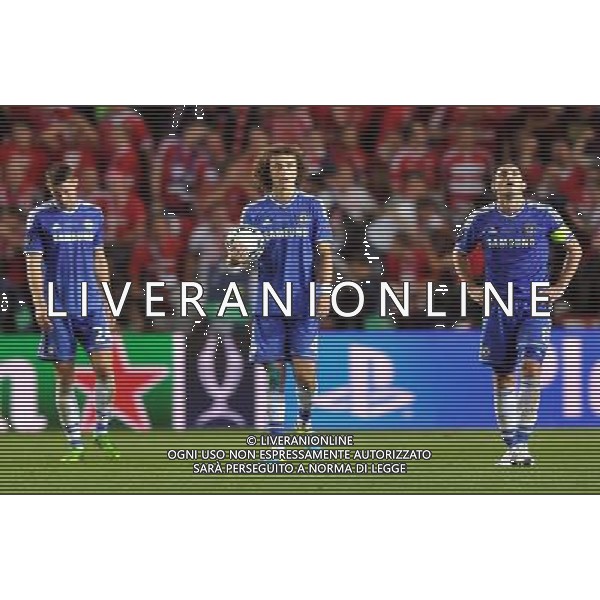 2013.08.30 PRAGA PILKA NOZNA SUPER PUCHAR EUROPY 2013 FOOTBALL UEFA SUPERCUP 2013 FC BAYERN MONACHIUM - FC CHELSEA LONDYN N/Z SMUTEK PORAZKA GARY CAHILL DAVID LUIZ FRANK LAMPARD FOTO LUKASZ LASKOWSKI / PRESSFOCUS NEWSPIXPL --- Newspix.pl AG ALDO LIVERANI SAS ONLY ITALY *** Local Caption *** www.newspix.pl mail us: info@newspix.pl call us: 0048 022 23 22 222 --- Polish Picture Agency by Ringier Axel Springer Poland