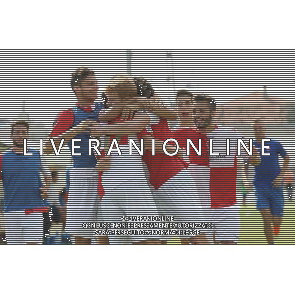 BASSANO - RIMINI CAMPIONATO LEGA PRO 1 SETTEMBRE 2013 NELLA FOTO ESULTANZA DOPO IL GOL DI NICASTRO ©GARBUIO/AGENZIA ALDO LIVERANI SAS