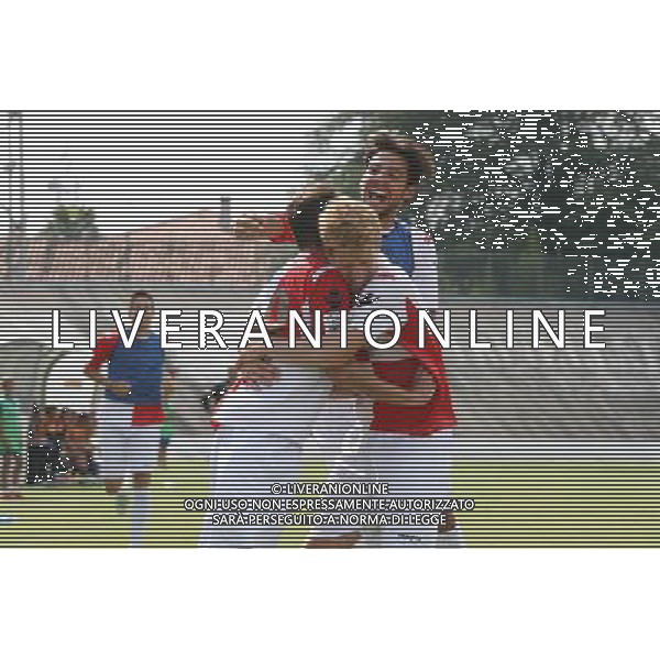 BASSANO - RIMINI CAMPIONATO LEGA PRO 1 SETTEMBRE 2013 NELLA FOTO ESULTANZA DOPO IL GOL DI NICASTRO ©GARBUIO/AGENZIA ALDO LIVERANI SAS