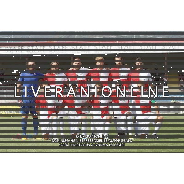 BASSANO - RIMINI CAMPIONATO LEGA PRO 1 SETTEMBRE 2013 NELLA FOTO LA FORMAZIONE DEL RIMINI ©GARBUIO/AGENZIA ALDO LIVERANI SAS