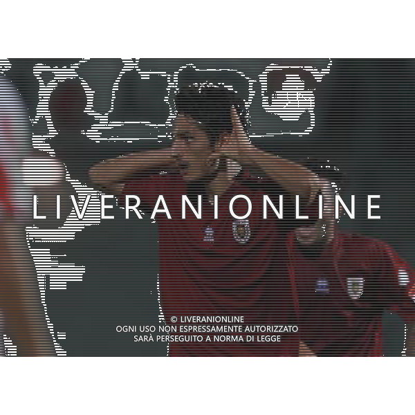 BOLZANO 1 SETTEMBRE 2013 /CAMPIONATO LEGAPRO I^ DIVISIONE 2013-2014 / SUDTIROL VS REGGIANA / NELLA FOTO: ANASTASI ESULTA DOPO IL GOL DELL\'1-0 / FOTO FRANCESCA SOLI - AGENZIA ALDO LIVERANI SAS