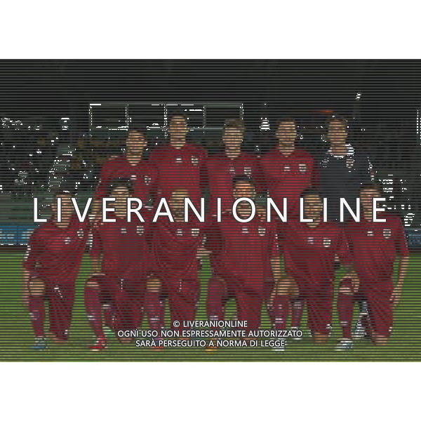 BOLZANO 1 SETTEMBRE 2013 /CAMPIONATO LEGAPRO I^ DIVISIONE 2013-2014 / SUDTIROL VS REGGIANA / NELLA FOTO: LA FORMAZIONE DELLA REGGIANA SCESA IN CAMPO A BOLZANO / FOTO FRANCESCA SOLI - AGENZIA ALDO LIVERANI SAS