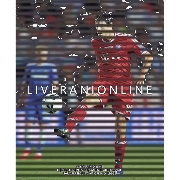 2013.08.30 PRAGA PILKA NOZNA SUPER PUCHAR EUROPY 2013 FOOTBALL UEFA SUPERCUP 2013 FC BAYERN MONACHIUM - FC CHELSEA LONDYN N/Z JAVI MARTINEZ FOTO LUKASZ LASKOWSKI / PRESSFOCUS NEWSPIXPL --- Newspix.pl AG ALDO LIVERANI SAS ONLY ITALY *** Local Caption *** www.newspix.pl mail us: info@newspix.pl call us: 0048 022 23 22 222 --- Polish Picture Agency by Ringier Axel Springer Poland