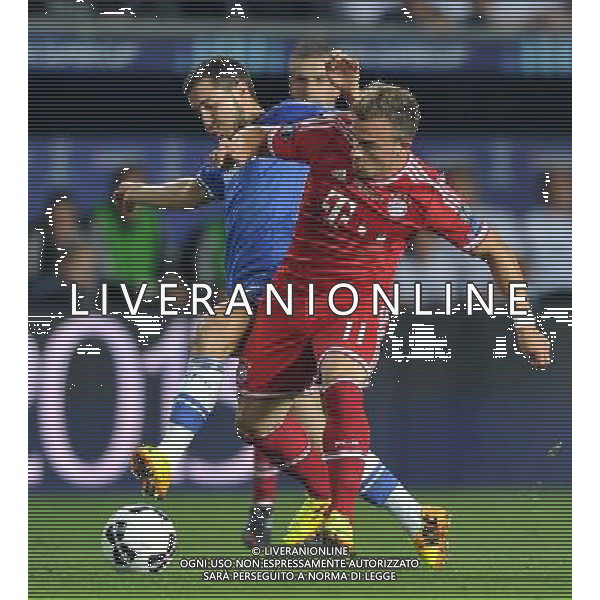 2013.08.30 PRAGA PILKA NOZNA SUPER PUCHAR EUROPY 2013 FOOTBALL UEFA SUPERCUP 2013 FC BAYERN MONACHIUM - FC CHELSEA LONDYN N/Z EDEN HAZARD XHERDAN SHAQIRI FOTO LUKASZ LASKOWSKI / PRESSFOCUS NEWSPIXPL --- Newspix.pl AG ALDO LIVERANI SAS ONLY ITALY *** Local Caption *** www.newspix.pl mail us: info@newspix.pl call us: 0048 022 23 22 222 --- Polish Picture Agency by Ringier Axel Springer Poland