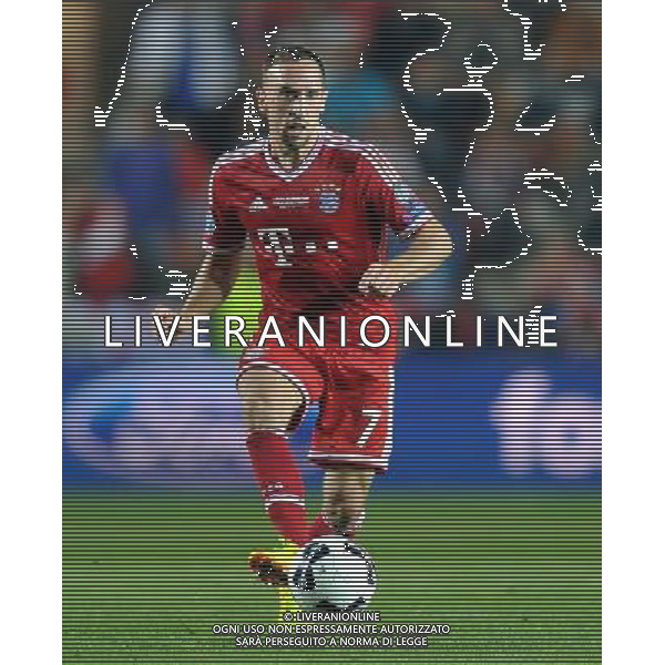 2013.08.30 PRAGA PILKA NOZNA SUPER PUCHAR EUROPY 2013 FOOTBALL UEFA SUPERCUP 2013 FC BAYERN MONACHIUM - FC CHELSEA LONDYN N/Z FRANCK RIBERY FOTO LUKASZ LASKOWSKI / PRESSFOCUS NEWSPIXPL --- Newspix.pl AG ALDO LIVERANI SAS ONLY ITALY *** Local Caption *** www.newspix.pl mail us: info@newspix.pl call us: 0048 022 23 22 222 --- Polish Picture Agency by Ringier Axel Springer Poland