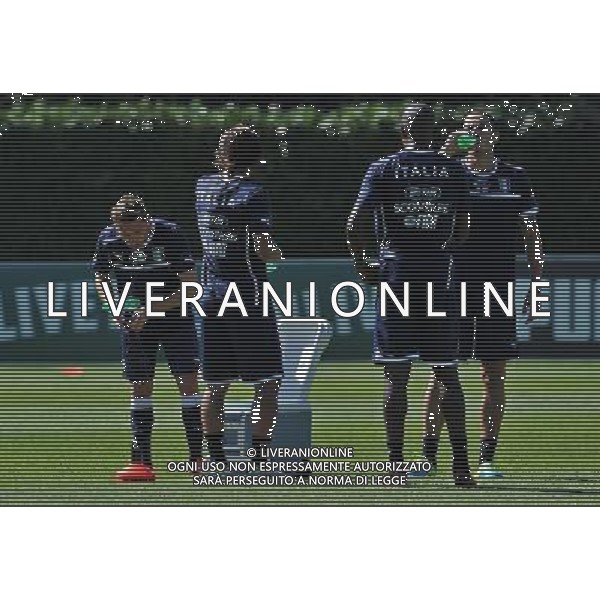 Raduno Nazionale Italiana Firenze - 03.09.2013 Allenamento Nella Foto:giaccherini pirlo bonucci e chiellini si rinfrescano per il caldo /Ph.Vitez-Ag. Aldo Liverani