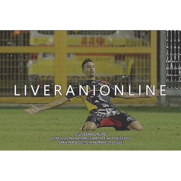 Rieti - 05/09/2013 - Stadio \'Centro d\'Italia\' - Qualificazioni Campionato Europeo Under 21 - Italia vs Belgio - nella foto: L\'esultanza di Yannick Ferreira Carrasco dopo il gol del 3 a 1 /Ph. Fabrizio Corradetti - Ag. Aldo Liverani sas