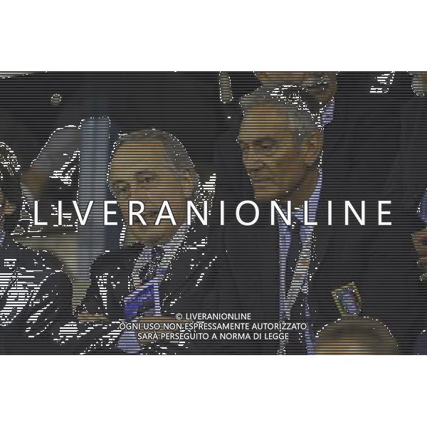 Rieti - 05/09/2013 - Stadio \'Centro d\'Italia\' - Qualificazioni Campionato Europeo Under 21 - Italia vs Belgio - nella foto: Giancarlo Abeta in tribuna /Ph. Fabrizio Corradetti - Ag. Aldo Liverani sas