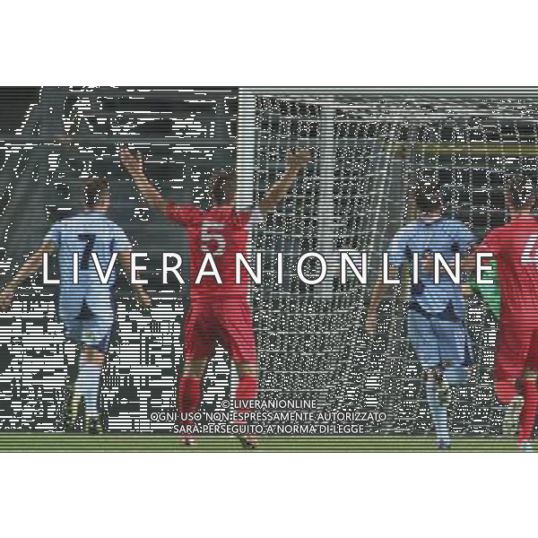 bergamo, stadio atleti azzurri d\'italia, 08 settembre 2013, nella foto GIRASOLE MICHAEL gol ,ph.moro/ALDO LIVERANI