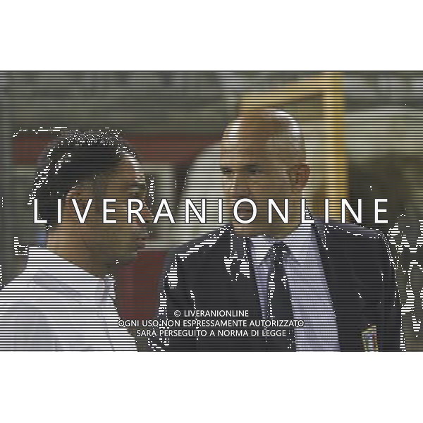 Rieti - 05/09/2013 - Stadio \'Centro d\'Italia\' - Qualificazioni Campionato Europeo Under 21 - Italia vs Belgio - nella foto: Luigi Di Biagio e Johan Walem /Ph. Fabrizio Corradetti - Ag. Aldo Liverani sas