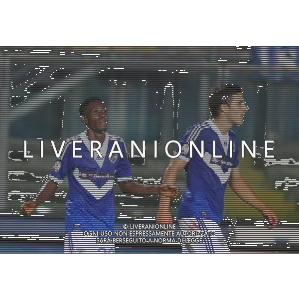 Marko Mitrovic attaccante del brescia e Nnamdi Oduamadi , brescia calcio singoli giocatori ,12 agosto 2013.Ph Fotolive Filippo Venezia ag aldo liverani sas AG ALDO LIVERANI SAS