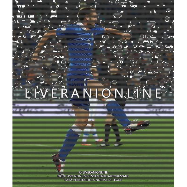 Qualificazioni ai Campionati Mondiali di Calcio Brasile FIFA 2014 Gruppo B Torino - 10.09.2013 Italia-Repubblica Ceca Nella Foto:chiellini esulta /Ph.Vitez-Ag. Aldo Liverani
