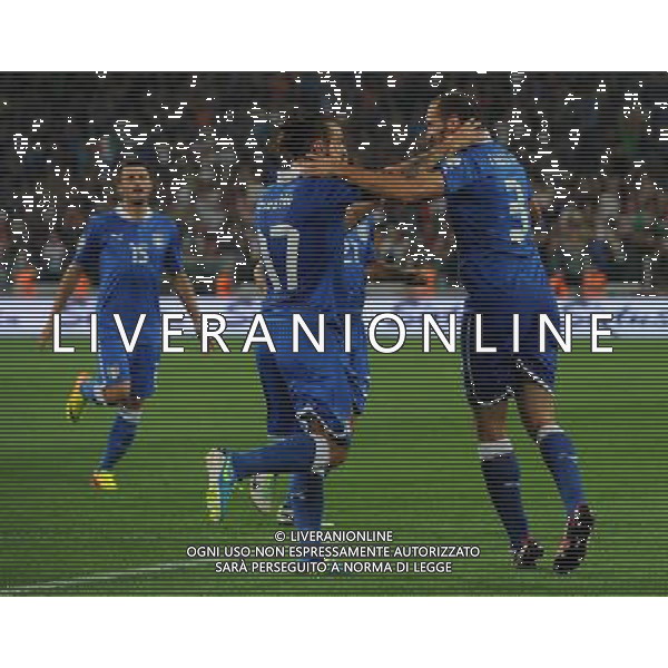 Qualificazioni ai Campionati Mondiali di Calcio Brasile FIFA 2014 Gruppo B Torino - 10.09.2013 Italia-Repubblica Ceca Nella Foto:chiellini esulta /Ph.Vitez-Ag. Aldo Liverani