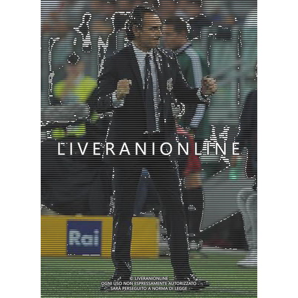 Qualificazioni ai Campionati Mondiali di Calcio Brasile FIFA 2014 Gruppo B Torino - 10.09.2013 Italia-Repubblica Ceca Nella Foto:prandelli esulta al fischio finale /Ph.Vitez-Ag. Aldo Liverani