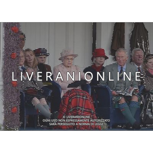 The Queen, Prince Charles and the Duke of Edinburgh attend the Braemar Games, Scotland, 7-9-13 ©photoshot/AGENZIA ALDO LIVERANI SAS - ITALY ONLY - EDITORIAL USE ONLY - REALI INGLESI: La Regina Elisabetta II d\'inghilterra assiste ai Giochi Braemar, in Scozia