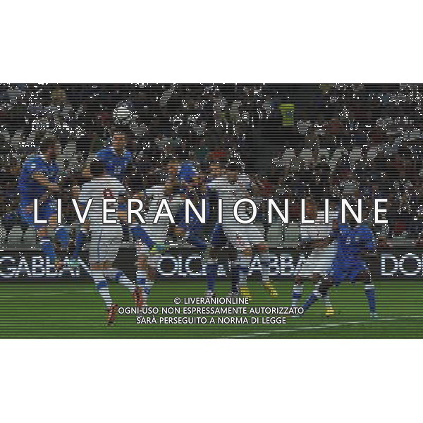 Qualificazioni ai Campionati Mondiali di Calcio Brasile FIFA 2014 Gruppo B Torino - 10.09.2013 Italia-Repubblica Ceca Nella Foto:De Rossi Daniele-Bonucci Leonardo-Chiellini Giorgio-Balotelli Mario /Ph.Vitez-Ag. Aldo Liverani