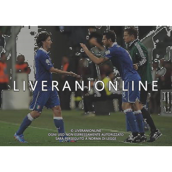 Qualificazioni ai Campionati Mondiali di Calcio Brasile FIFA 2014 Gruppo B Torino - 10.09.2013 Italia-Repubblica Ceca Nella Foto:Montolivo Riccardo-Thiago Motta /Ph.Vitez-Ag. Aldo Liverani