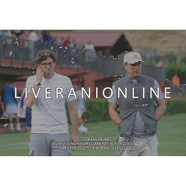 CASTEL RIGONE CALCIO 2013/2014 NELLA FOTO IL PRESIDENTE BRUNELLO CUCINELLI CON IL DIRETTORE SPORTIVO DE LUCA QUARTA FOTO ROBERTO SETTONCE-AG ALDO LIVERANI SAS