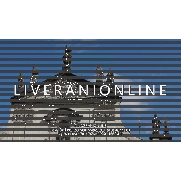 (130912) -- BRUSSELS, Sept. 12, 2013 () -- The photo taken on Sept. 1, 2013 shows part of a church with statues in Prague, capital of Czech Republic, As home to a number of famous cultural attractions, the extensive historic centre of Prague has been included in the UNESCO World Heritage List since 1992. In the course of the 1100 years of its existence, Prague¡¯s development can be documented in the architectural expression of many historical periods and their styles. (/Zhou Lei) ©PHOTOSHOT/AGENZIA ALDO LIVERANI SAS - ITALY ONLY - EDITORIAL USE ONLY - Vedute dei monumenti della citta di Praga, capitale della Repubblica Ceca, inserita nella lista del patrimonio mondiale dell\'UNESCO dal 1992.