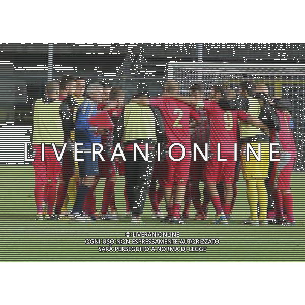 bergamo, stadio atleti azzurri d\'italia, 13 settembre 2013, nella foto FINE GARA GIOCATORI CREMONESE ,ph.moro/ALDO LIVERANI Albinoleffe vs CREMONESE campionato calcio lega pro 13 settembre 2013