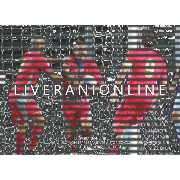 bergamo, stadio atleti azzurri d\'italia, 13 settembre 2013, nella foto DOPO GOL GAETANO CARIDI ,ph.moro/ALDO LIVERANI Albinoleffe vs CREMONESE campionato calcio lega pro 13 settembre 2013