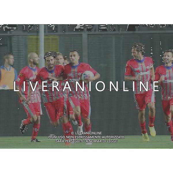 bergamo, stadio atleti azzurri d\'italia, 13 settembre 2013, nella foto DOPO GOL GAETANO CARIDI ,ph.moro/ALDO LIVERANI Albinoleffe vs CREMONESE campionato calcio lega pro 13 settembre 2013