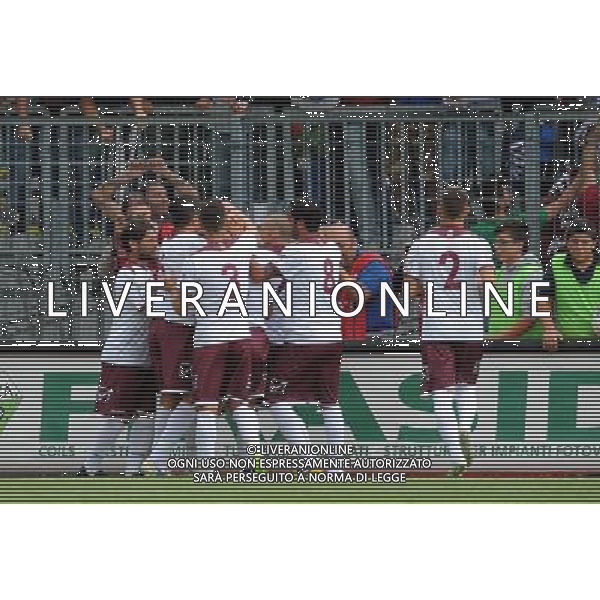 GUBBIO SALERNITANA LEGA PRO 15/09/2013 NELLA FOTO ABBRACCI SALERNITANA FOTO ROBERTO SETTONCE-AG ALDO LIVERANI