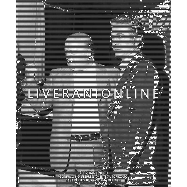 ARCHIVIO GIOVANNI LIVERANI NELLA FOTO TOMMASO MAESTRELLI ALLENATORE LAZIO CON UMBERTO LENZINI PRESIDENTE LAZIO CALCIO AG ALDO LIVERANI SAS