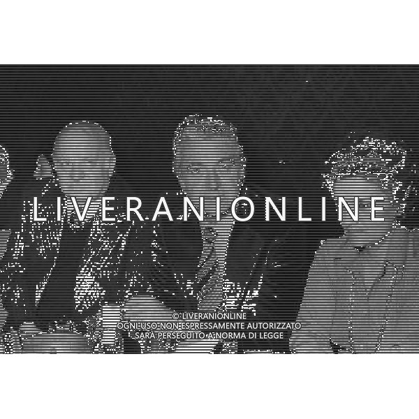 ARCHIVIO GIOVANNI LIVERANI NELLA FOTO TOMMASO MAESTRELLI ALLENATORE LAZIO CON LA MOGLIE E IL PRESIDENTE UMBERTO LENZINI AG ALDO LIVERANI SAS