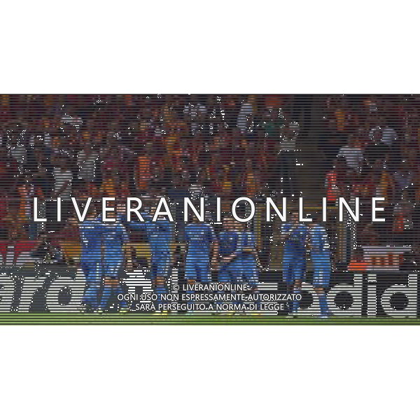UEFA Champions League group B match between Galatasaray and Real Madrid at Turk Telekom Arena Stadium on September 17, 2013 in Istanbul,Turkey. Match Scored: Galatasaray 1 - Real Madrid 6 Pictured: Real Madrid players celebrates after goal. LIGA MISTRZOW SEZON 2013/2014 PILKA NOZNA GALATASARAY vs REAL MADRYT FOT.SESKIM PHOTO/NEWSPIX.PL TURKEY, GERMANY, AUSTRIA AND UK OUT !!! --- Newspix.pl /AGENZIA ALDO LIVERANI SAS - ITALY ONLY - EDITORIAL USE ONLY *** Local Caption *** www.newspix.pl mail us: info@newspix.pl call us: 0048 022 23 22 222 --- Polish Picture Agency by Ringier Axel Springer Poland