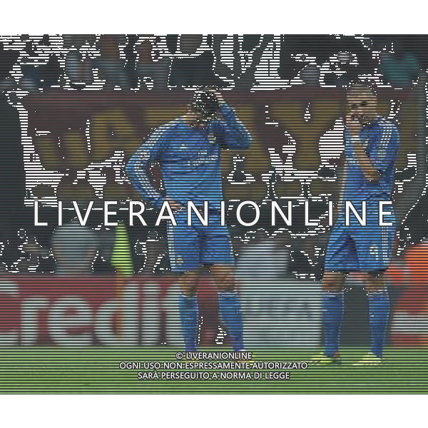 UEFA Champions League group B match between Galatasaray and Real Madrid at Turk Telekom Arena Stadium on September 17, 2013 in Istanbul,Turkey. Match Scored: Galatasaray 1 - Real Madrid 6 Pictured: Christiano Ronaldo and Kerim Benzema of Real Madrid. LIGA MISTRZOW SEZON 2013/2014 PILKA NOZNA GALATASARAY vs REAL MADRYT FOT.SESKIM PHOTO/NEWSPIX.PL TURKEY, GERMANY, AUSTRIA AND UK OUT !!! --- Newspix.pl /AGENZIA ALDO LIVERANI SAS - ITALY ONLY - EDITORIAL USE ONLY *** Local Caption *** www.newspix.pl mail us: info@newspix.pl call us: 0048 022 23 22 222 --- Polish Picture Agency by Ringier Axel Springer Poland