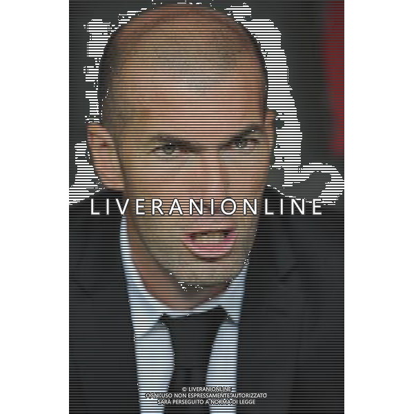 UEFA Champions League group B match between Galatasaray and Real Madrid at Turk Telekom Arena Stadium on September 17, 2013 in Istanbul,Turkey. Match Scored: Galatasaray 1 - Real Madrid 6 Pictured: Zinedine Zidane of Real Madrid. LIGA MISTRZOW SEZON 2013/2014 PILKA NOZNA GALATASARAY vs REAL MADRYT FOT.SESKIM PHOTO/NEWSPIX.PL TURKEY, GERMANY, AUSTRIA AND UK OUT !!! --- Newspix.pl /AGENZIA ALDO LIVERANI SAS - ITALY ONLY - EDITORIAL USE ONLY *** Local Caption *** www.newspix.pl mail us: info@newspix.pl call us: 0048 022 23 22 222 --- Polish Picture Agency by Ringier Axel Springer Poland